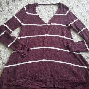 Oversized 8.5 stripped sweater size small by Charlotte Russ .